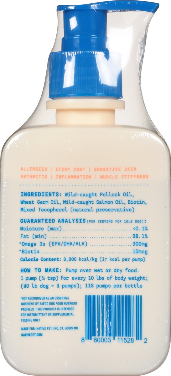 slide 3 of 9, Native Pet Omega Oil 8 oz, 8 oz