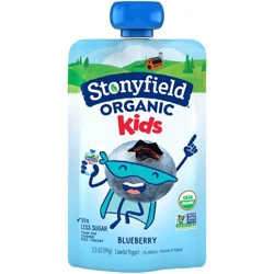 Stonyfield Organic Kids Reduced Fat Yogurt Pouch, Blueberry, 3.5 oz.