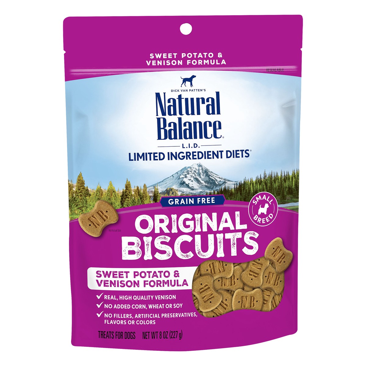 slide 4 of 7, Natural Balance L.I.T. Limited Ingredient Treats Sweet Potato & Venison Formula Small Breed Dry Dog Treats, 8-Ounce, 8 oz