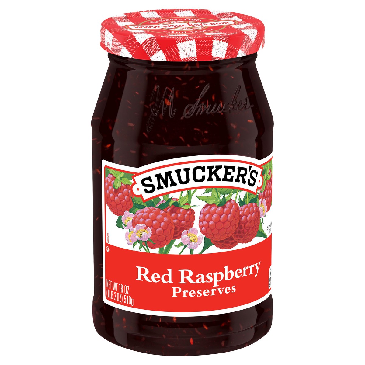 slide 2 of 8, Smucker's Red Raspberry Preserves Spread, 18 oz