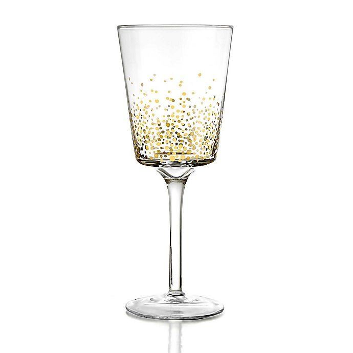 slide 1 of 2, Fitz and Floyd Luster White Wine Glasses - Gold, 4 ct