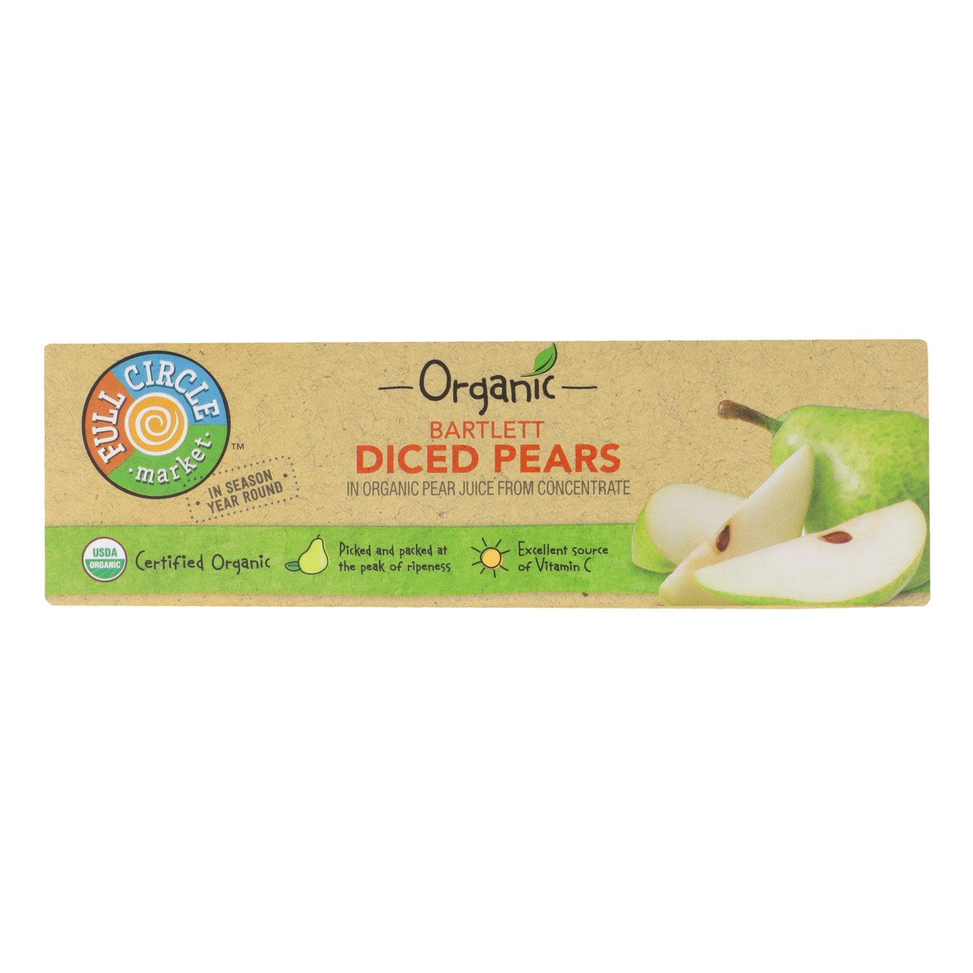 slide 4 of 6, Full Circle Market Organic Diced Pears, 4 ct; 4 oz