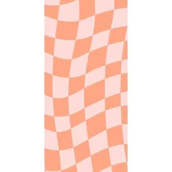Destination Holiday Summer Beach Towel - Orange Checkered