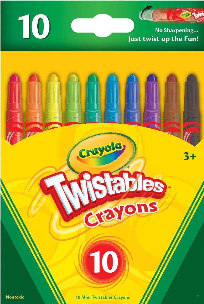 slide 1 of 1, Crayola Mini Twistables Crayons, 10 ct