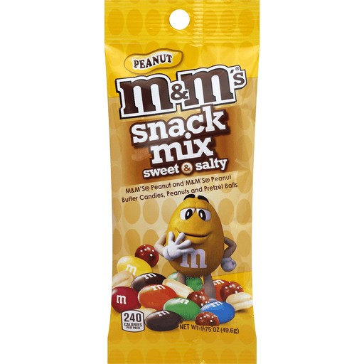 slide 1 of 1, M&M's Snack Mix Peanut Sweet and Salty, 1.75 oz