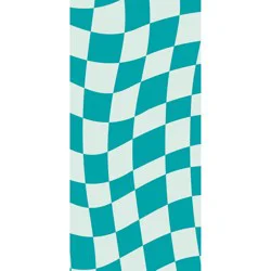 Destination Holiday Summer Beach Towel - Teal Checkered