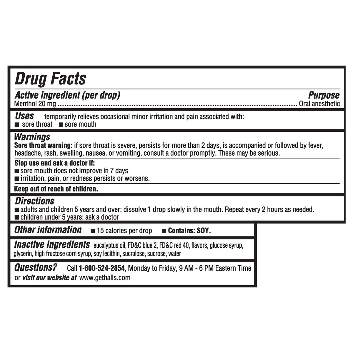 slide 10 of 12, HALLS Relief Max Strength Frozen Cherry Cough Drops, 20 Drops, 2.54 oz