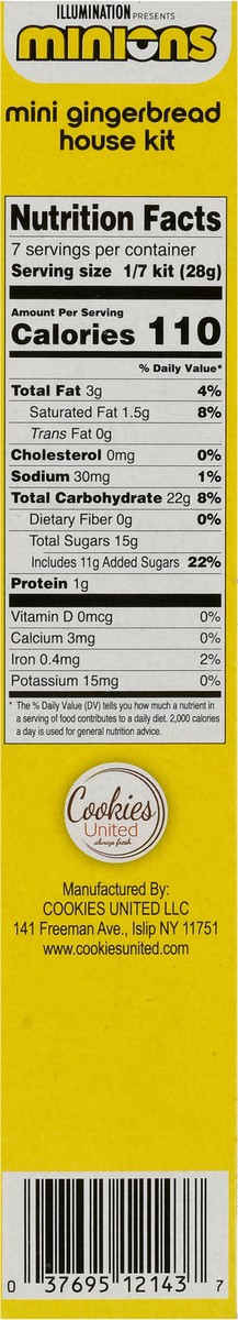 slide 2 of 9, Cookies United Gingerbread House Kit Mini 7 oz, 7 oz