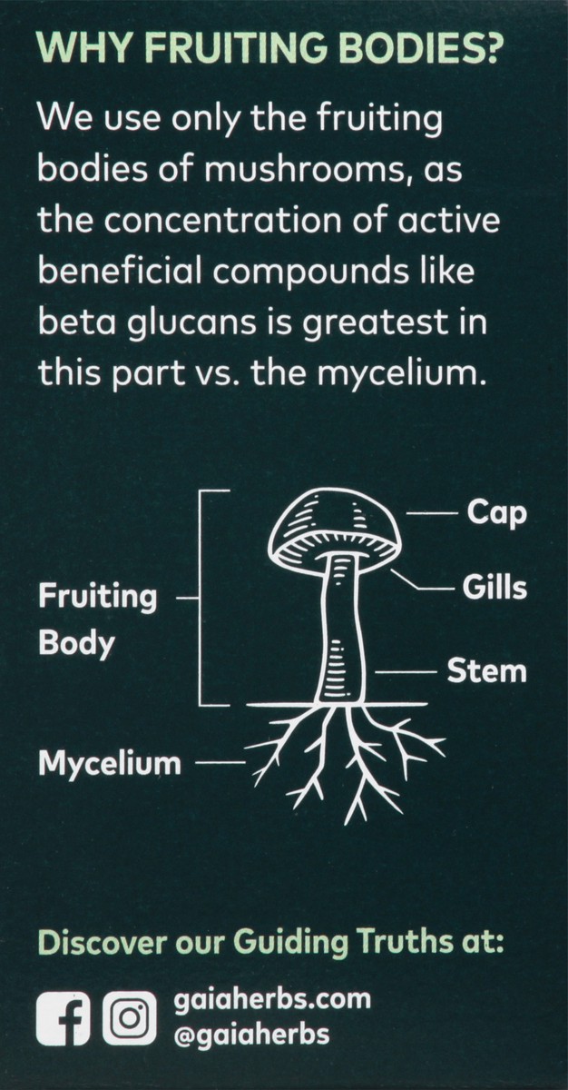 slide 6 of 13, Gaia Herbs Turkey Tail Mushroom 40 Vegan Capsules, 40 ct