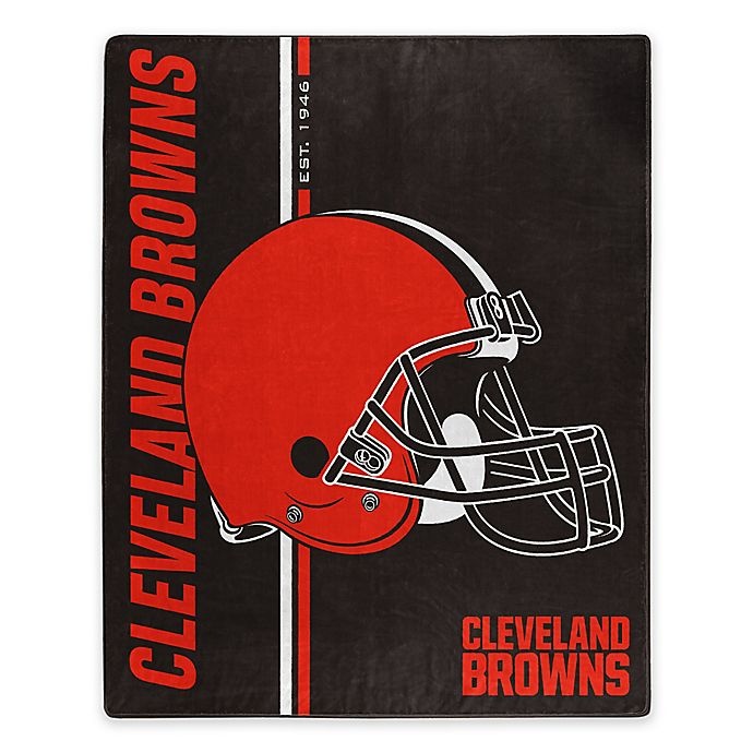 slide 1 of 1, NFL Cleveland Browns Royal Plush Raschel Throw, 1 ct