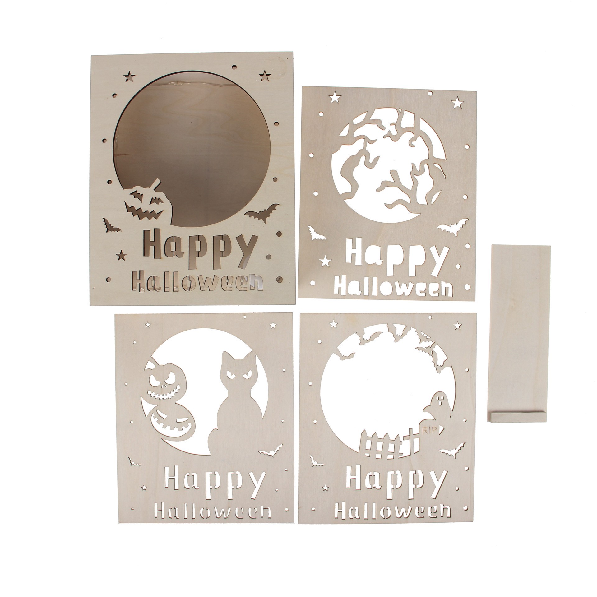 slide 3 of 4, 8.5" Happy Halloween Book Diy Led Decor By Make Market, 8.5 in