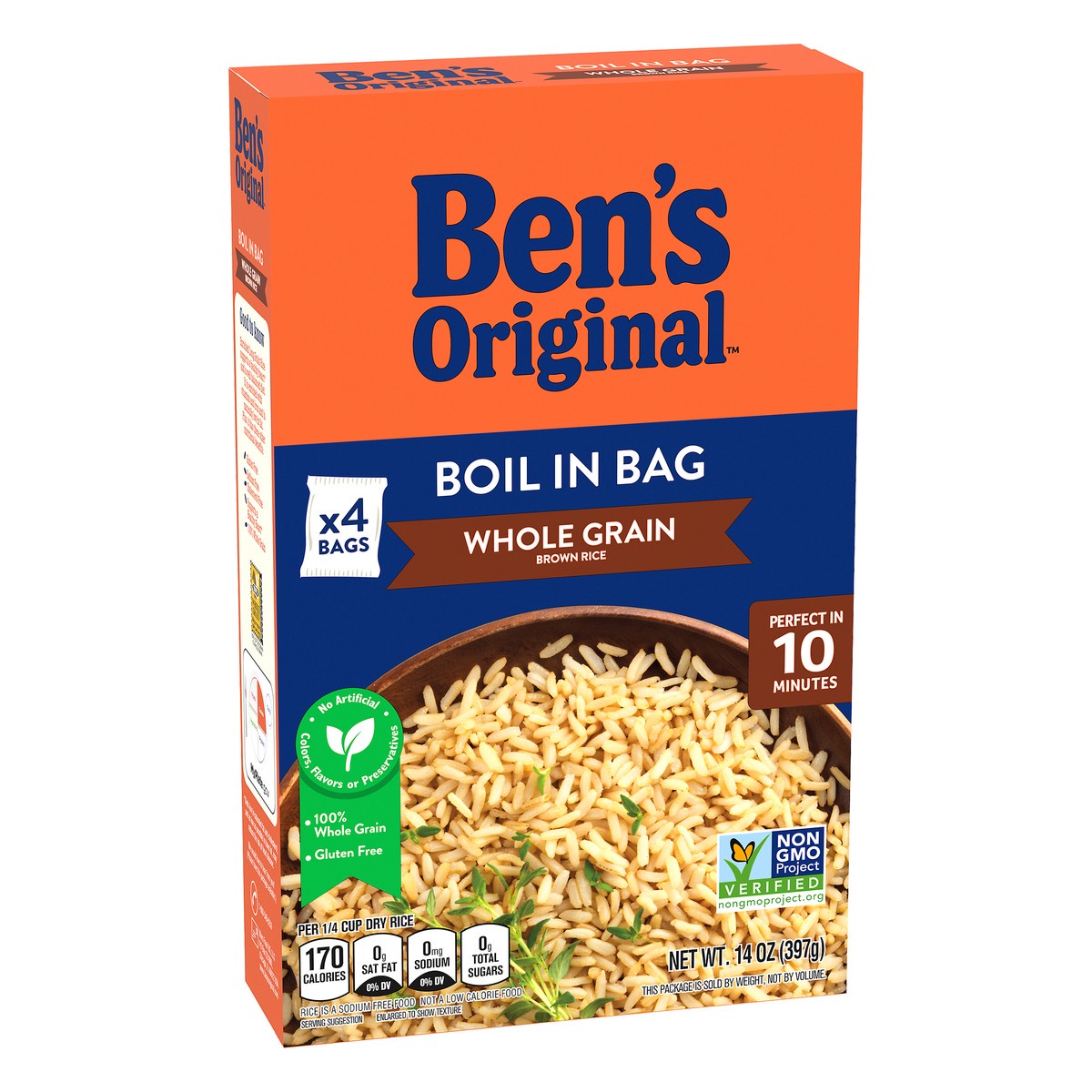 slide 2 of 13, BEN'S ORIGINAL Boil-in-Bag Brown Rice, 14 oz., 14.21 oz