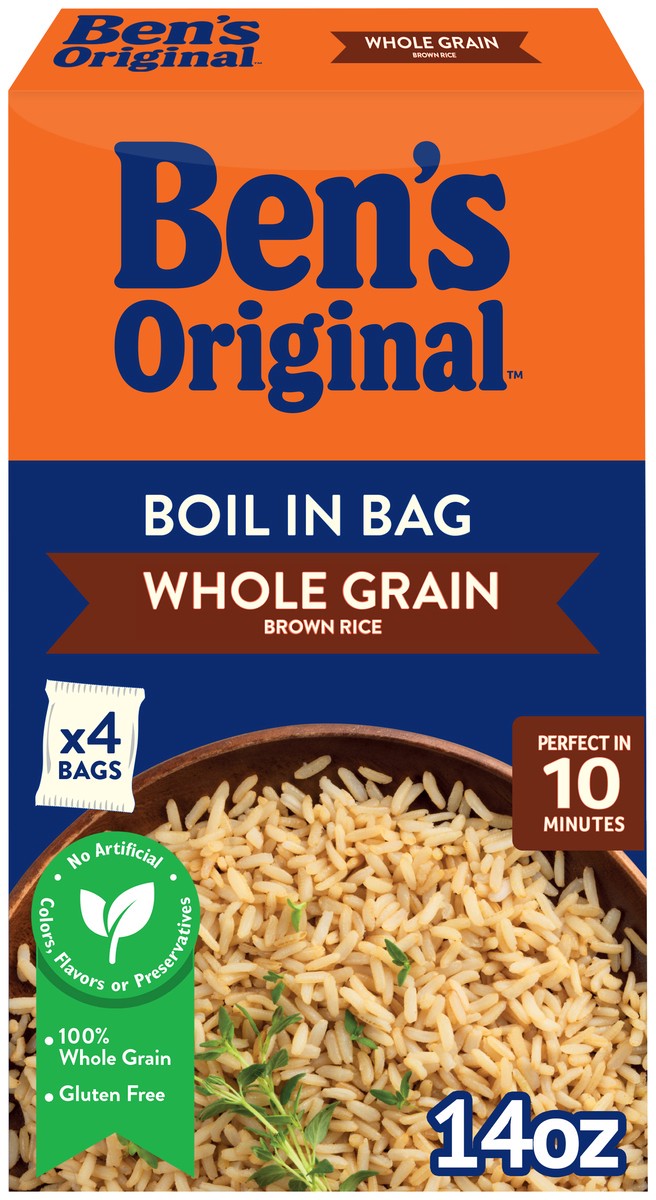 slide 13 of 13, BEN'S ORIGINAL Boil-in-Bag Brown Rice, 14 oz., 14.21 oz