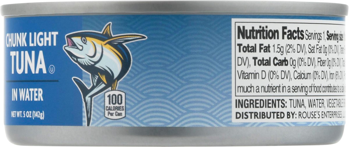 slide 4 of 13, Rouses Markets Chunk Light Tuna in Water 5 oz, 5 oz
