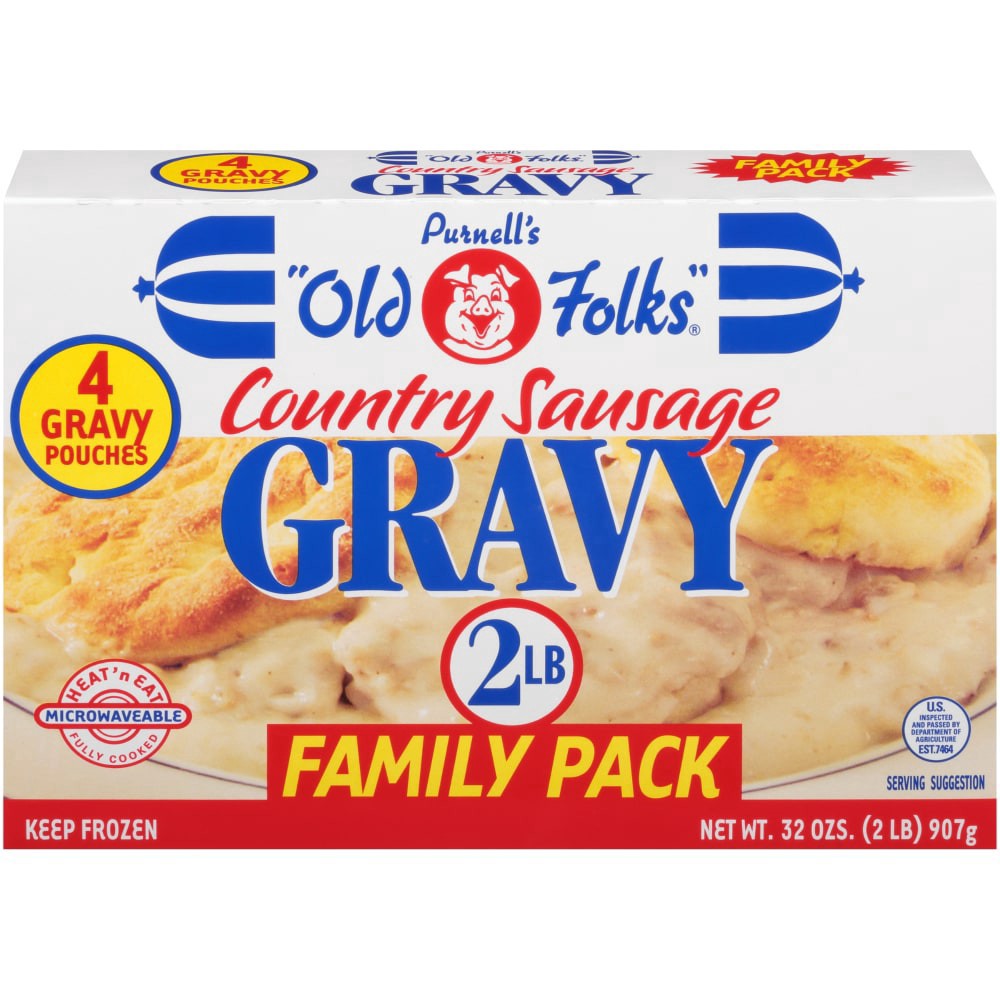 slide 2 of 2, PURNELLS OLD FOLKS Purnell's "old Folks" Country Sausage Gravy 4 Ct Family Pack 32 Oz., 4 ct; 32 oz