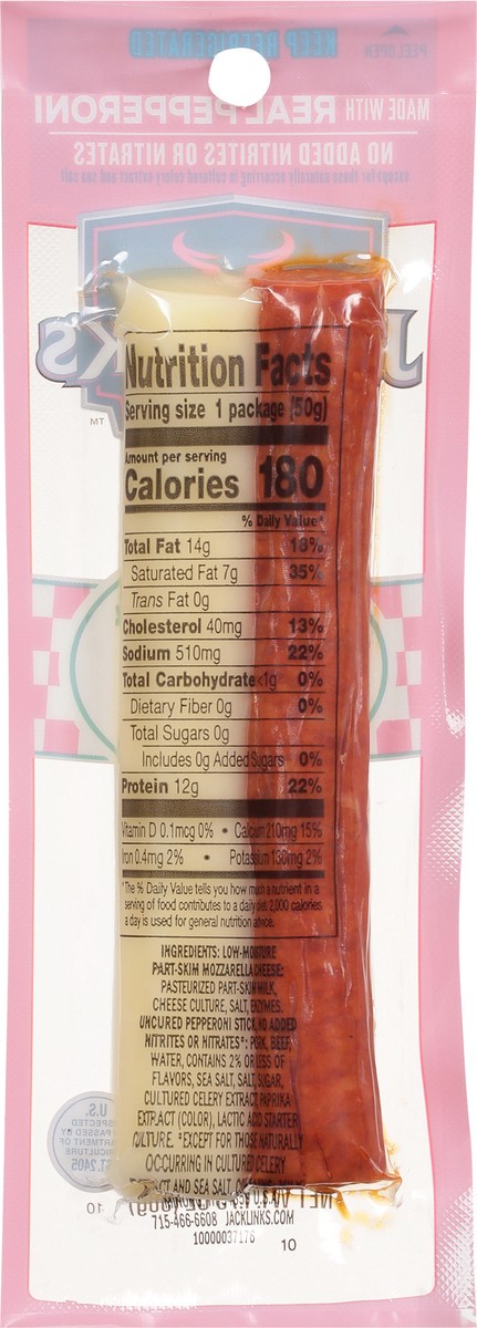 slide 7 of 9, Jack Link's Jack Links Cold Crafted Mozzarella & Uncured Pepperoni 1.75 oz, 1.75 oz