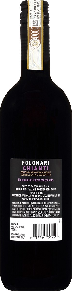 slide 6 of 6, Folonari Chianti Red Wine, 750 ml