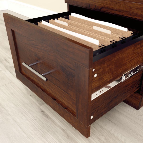 slide 4 of 7, Realspace 17""D Vertical 2-Drawer File Cabinet, Mulled Cherry, 1 ct