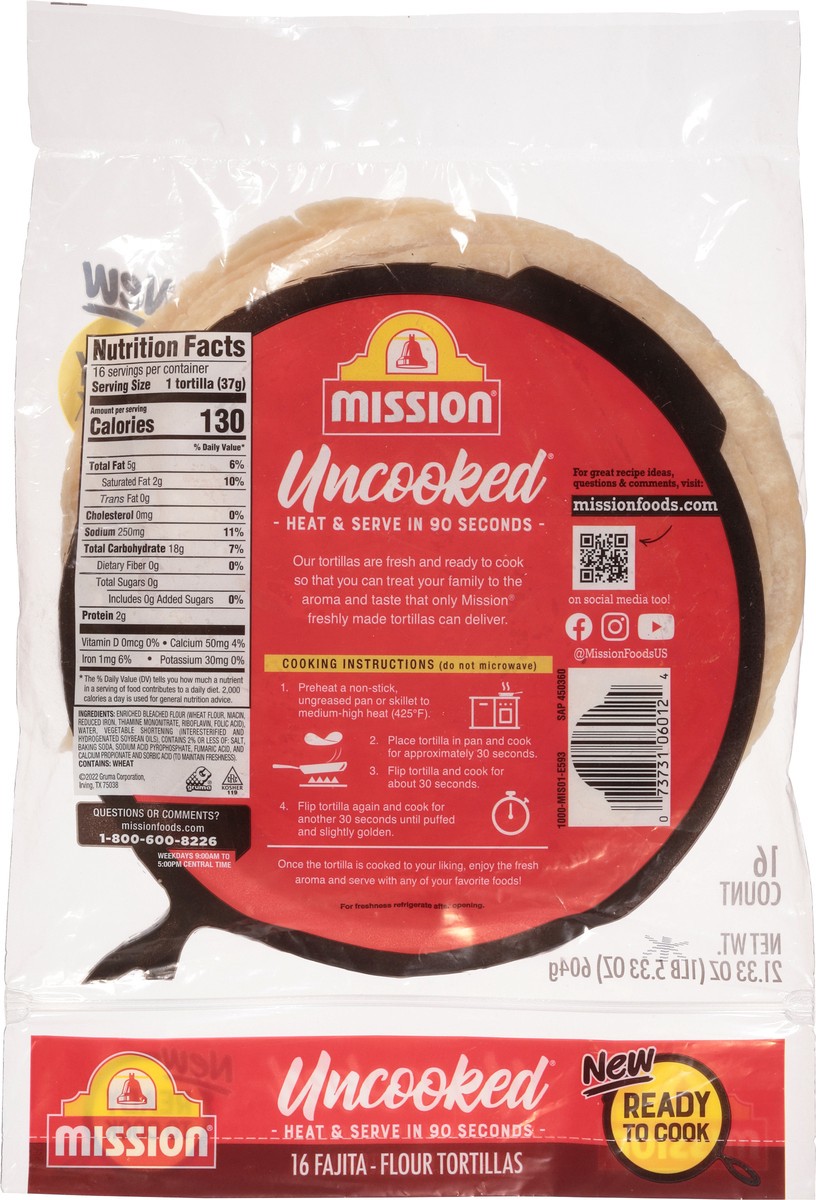 slide 5 of 9, Mission Miss Uncooked Fajita Flour, 1 ct