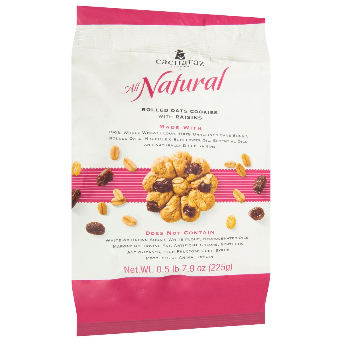 slide 2 of 14, All Natural Cachafaz Ckies Oats Raisin, 7.9 oz