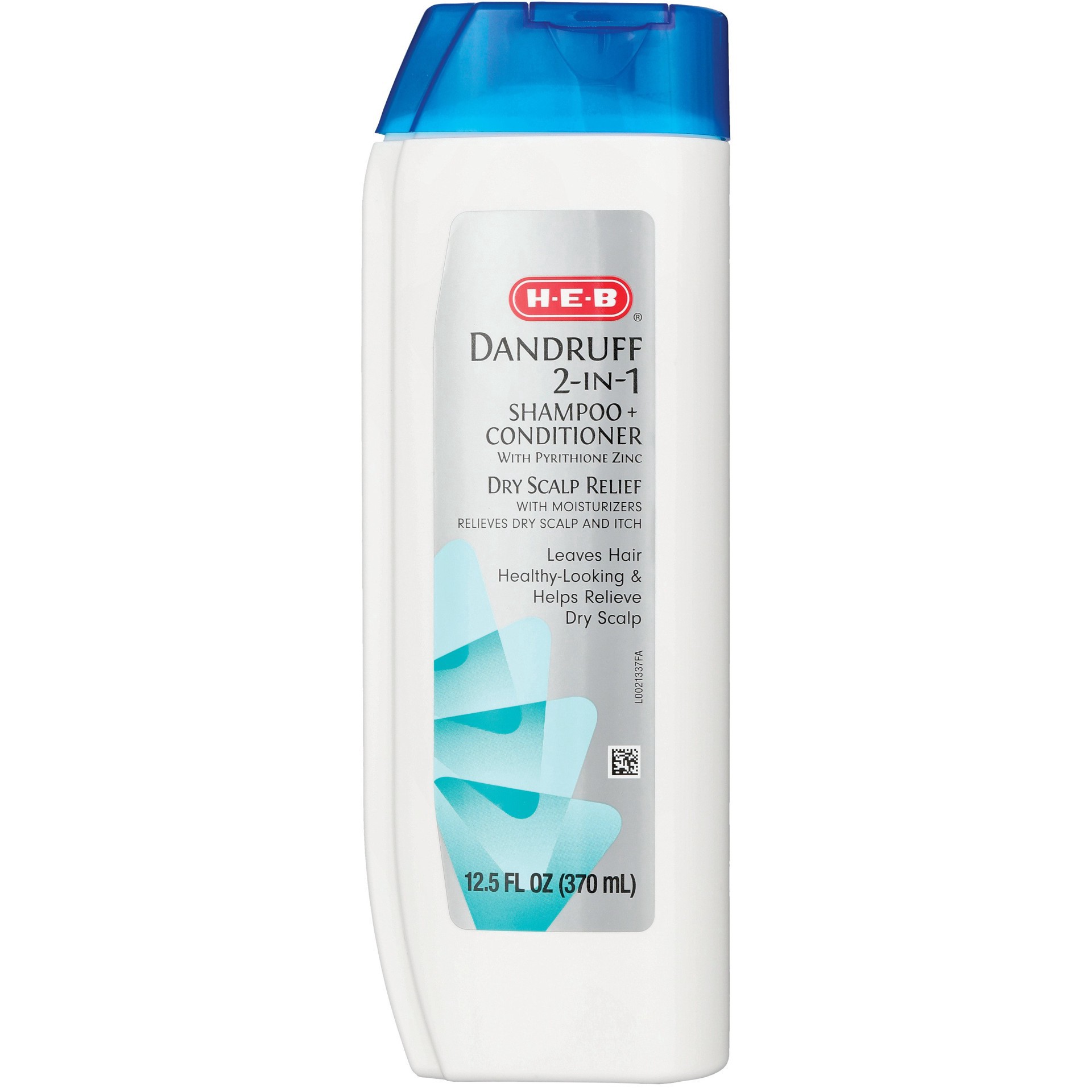 slide 1 of 1, H-E-B 2 in 1 Dandruff Shampoo + Conditioner - Dry Scalp Relief, 12.5 oz