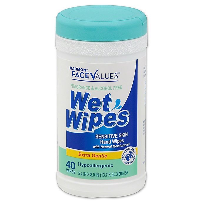 slide 1 of 1, Harmon Face Values Sensitive Skin Wet Wipes, 40 ct