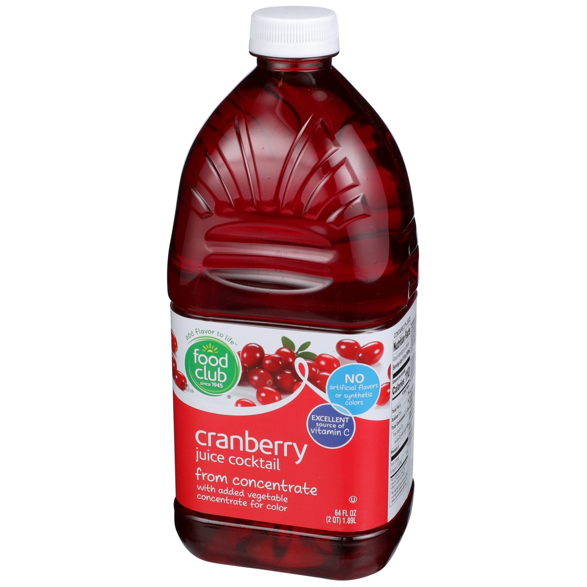 slide 3 of 10, Food Club Cranberry Juice Cocktail From Concentrate, 64 fl oz