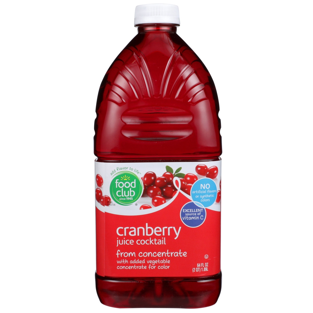 slide 10 of 10, Food Club Cranberry Juice Cocktail From Concentrate, 64 fl oz