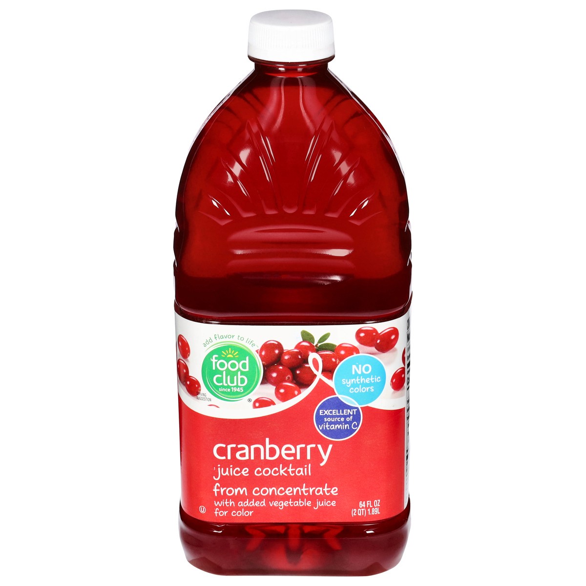 slide 1 of 8, Food Club Cranberry Juice Cocktail - 64 fl oz, 64 fl oz