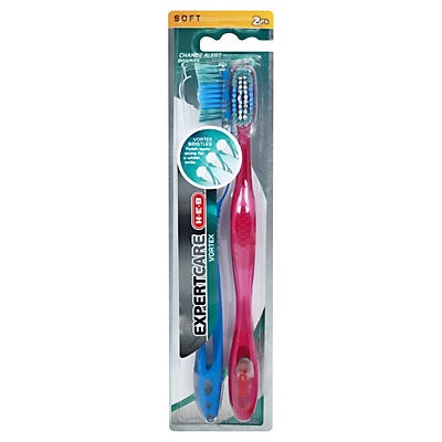 slide 1 of 1, H-E-B Expert Care Vortex Soft Toothbrush Twin Pack, 2 ct