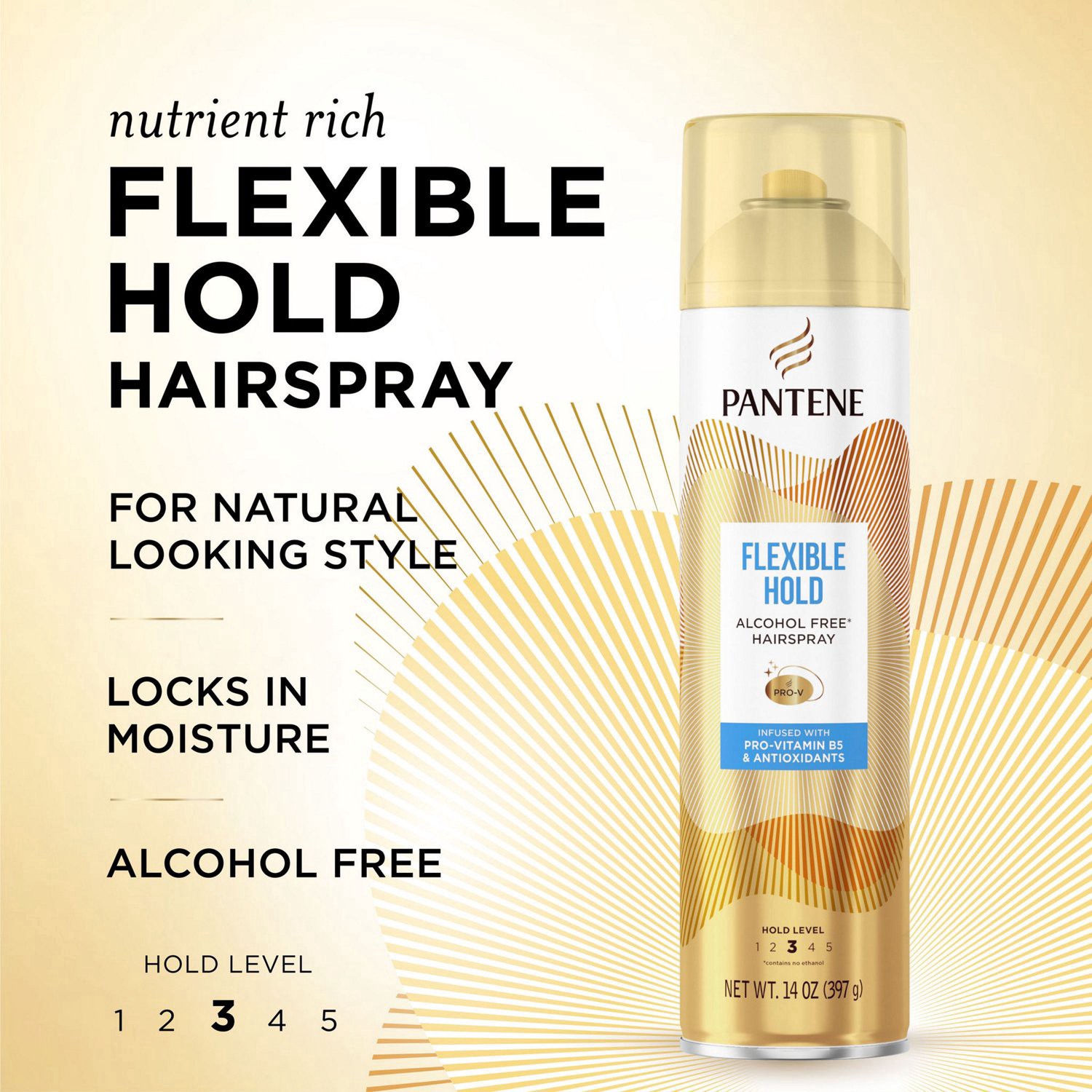 slide 3 of 8, Pantene Pro-V Hair Spray, Flexible Hold, 14 oz, 14 oz