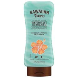 Hawaiian Tropic Weightless Hydration After Sun Lotion 24hr Moisturization With Aloe + Shea Butter