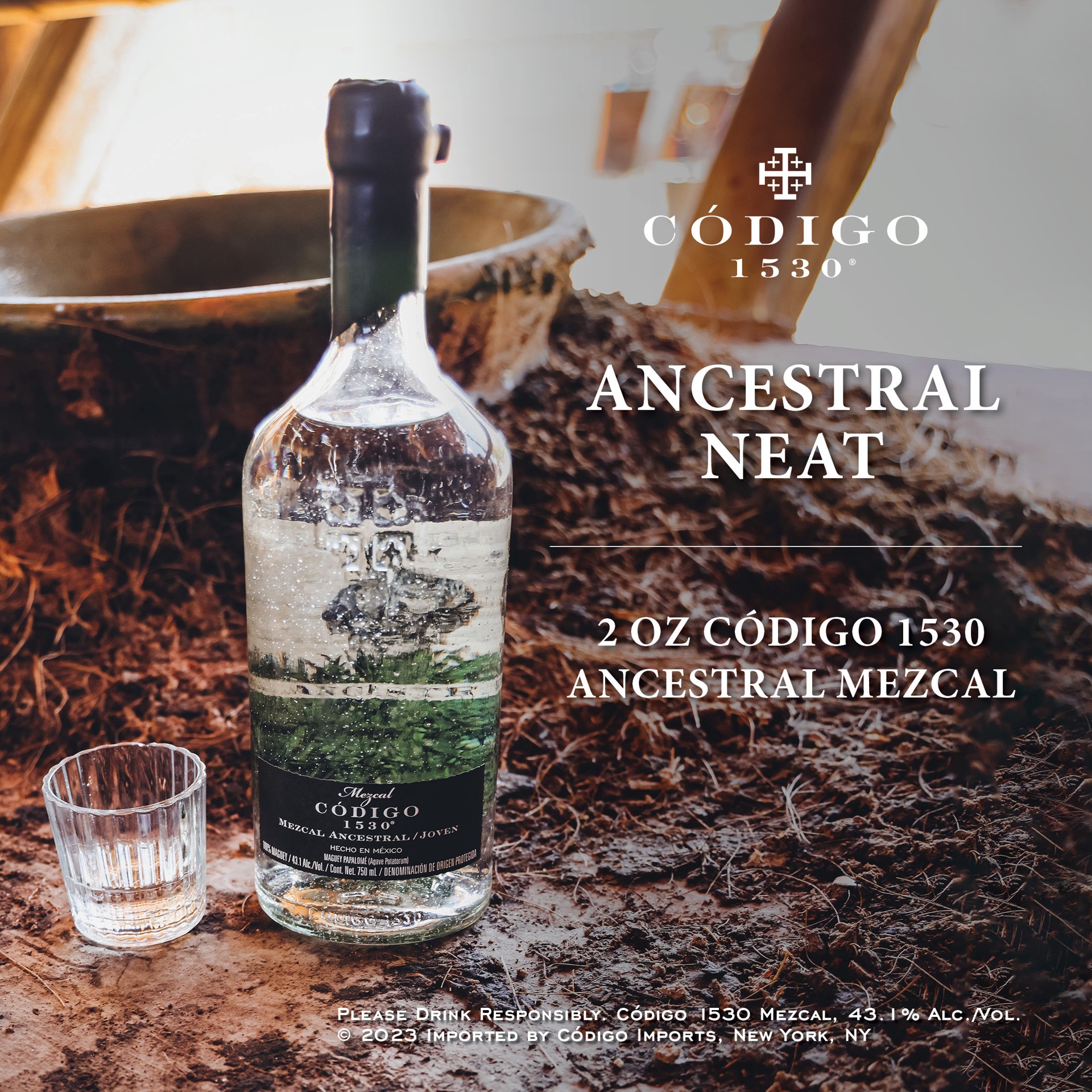 slide 8 of 9, Codigo 1530 Ancestral Mezcal 3/Cs, 750 ml