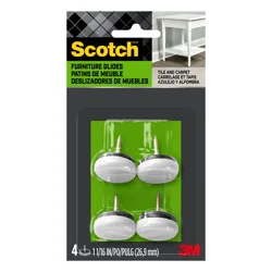 Scotch Glides Nail-In Plastic - White