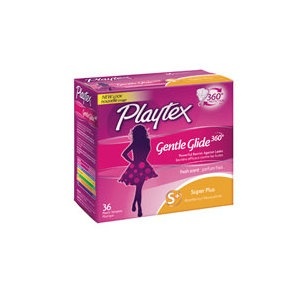 slide 1 of 1, Playtex Gentle Glide Tampons, Scented, Super Plus, 36 ct