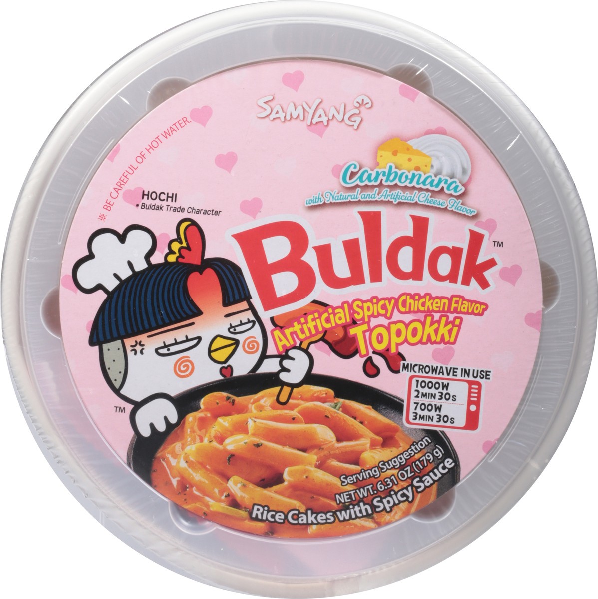 slide 9 of 14, Samyang Buldak Carbonara Spicy Chicken Tteokbokki 6.31 oz, 6.31 oz