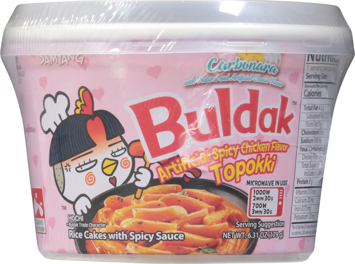 slide 3 of 14, Samyang Buldak Carbonara Spicy Chicken Tteokbokki 6.31 oz, 6.31 oz