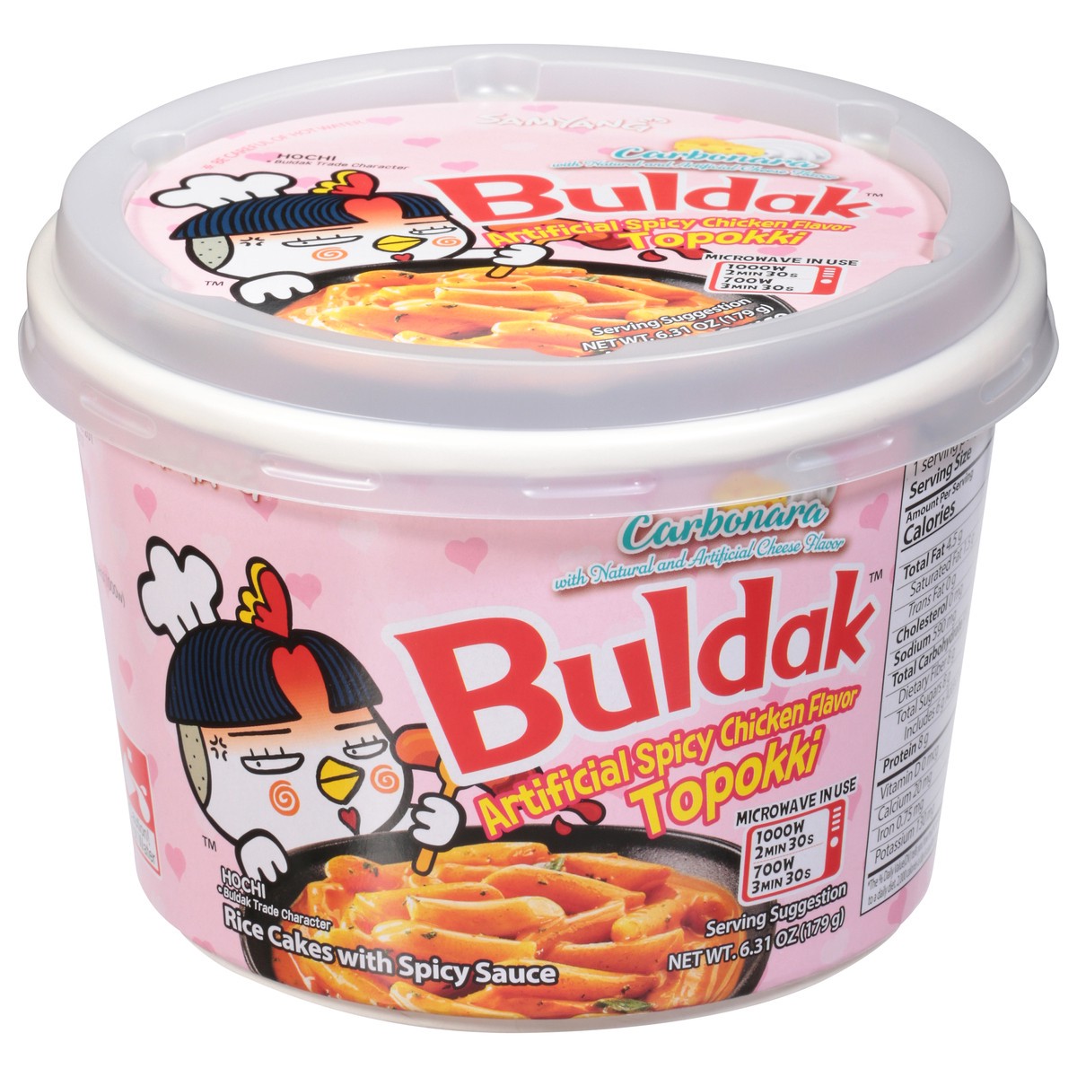 slide 1 of 14, Samyang Buldak Carbonara Spicy Chicken Tteokbokki 6.31 oz, 6.31 oz