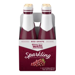 Welch's Sparkling Red Grape Juice Cocktail - 4 Pack 8.4 fl oz Bottles