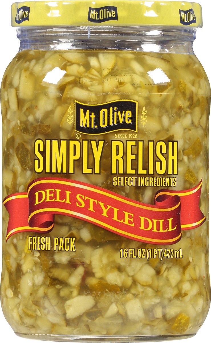 slide 3 of 8, Mt. Olive Kosher Dill Relish Sea Salt, 16 fl oz