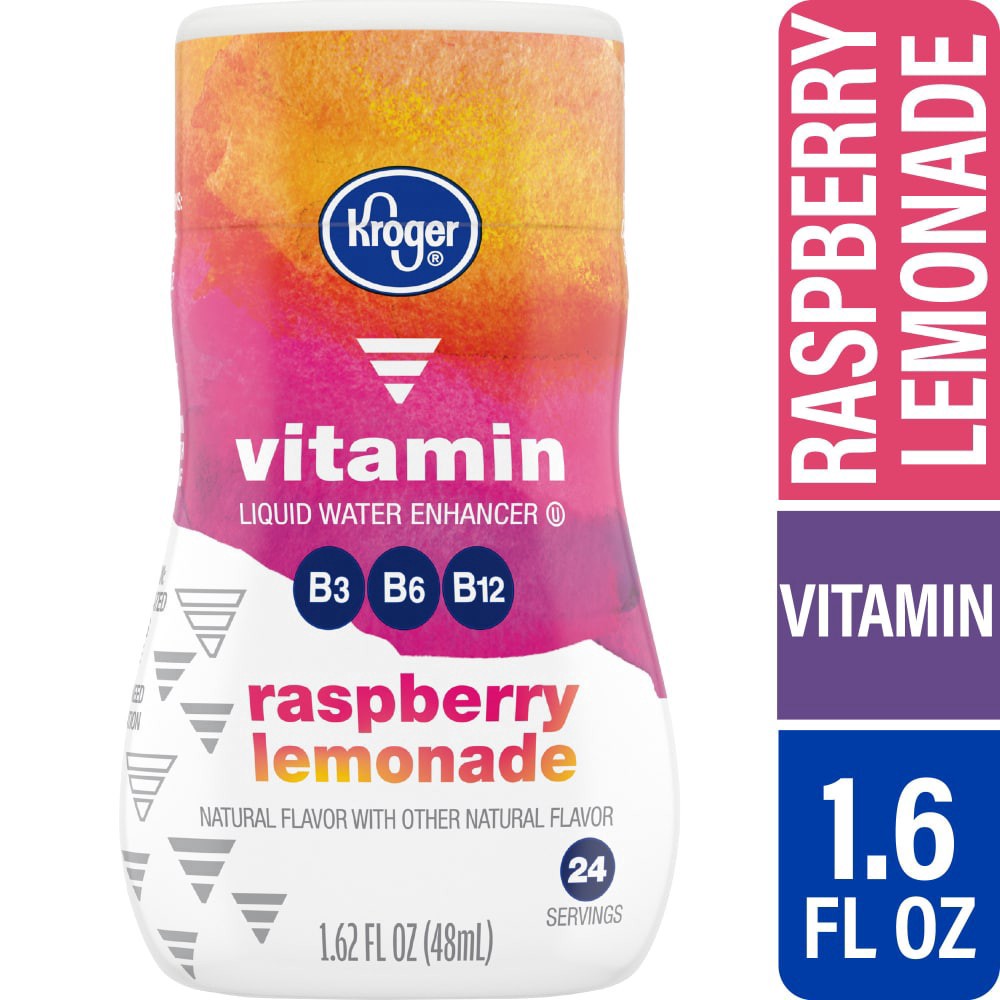 slide 1 of 6, Kroger Raspberry Lemonade Liquid Water Enhancer - 1.62 fl oz, 1.62 fl oz