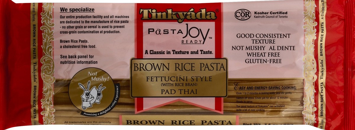 slide 1 of 1, Tinkyada Pasta Brown Rice Fettucini, 14 oz