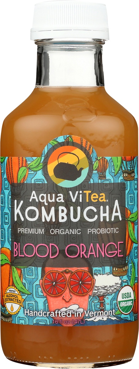 slide 5 of 6, Aqua ViTea Kombucha - Blood Orange, 16 fl oz