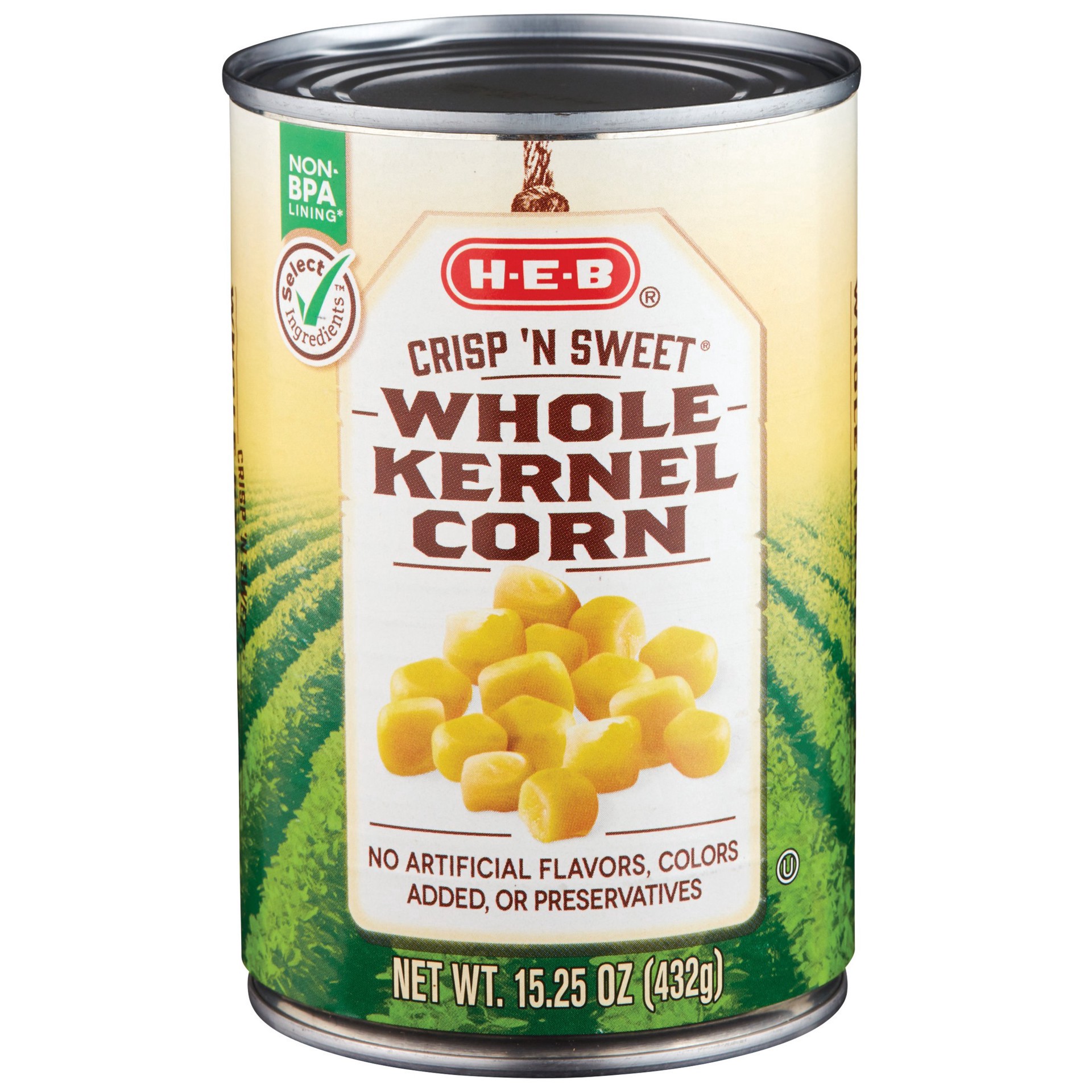 slide 1 of 1, H-E-B Crisp N Sweet Crisp N Sweet Whole Kernel Corn, 15.25 oz