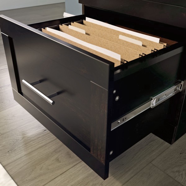 slide 4 of 7, Realspace 17""D Vertical 2-Drawer File Cabinet, Peppered Black, 1 ct