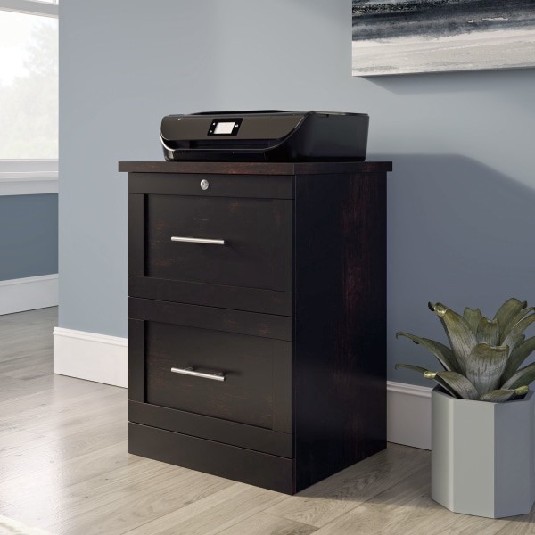 slide 2 of 7, Realspace 17""D Vertical 2-Drawer File Cabinet, Peppered Black, 1 ct