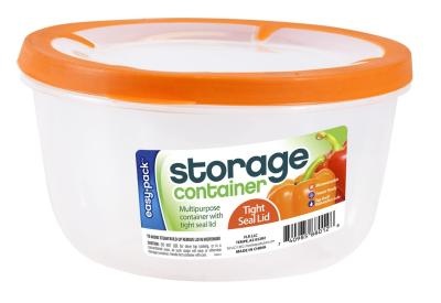slide 1 of 1, Easy Pack Round Plastic Container With Lid, 65 oz