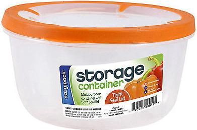 slide 1 of 1, Easy Pack Round Plastic Container With Lid, 65 oz