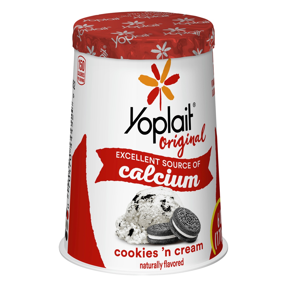 slide 2 of 10, Yoplait Original Cookies 'N Cream Yogurt, 6 oz
