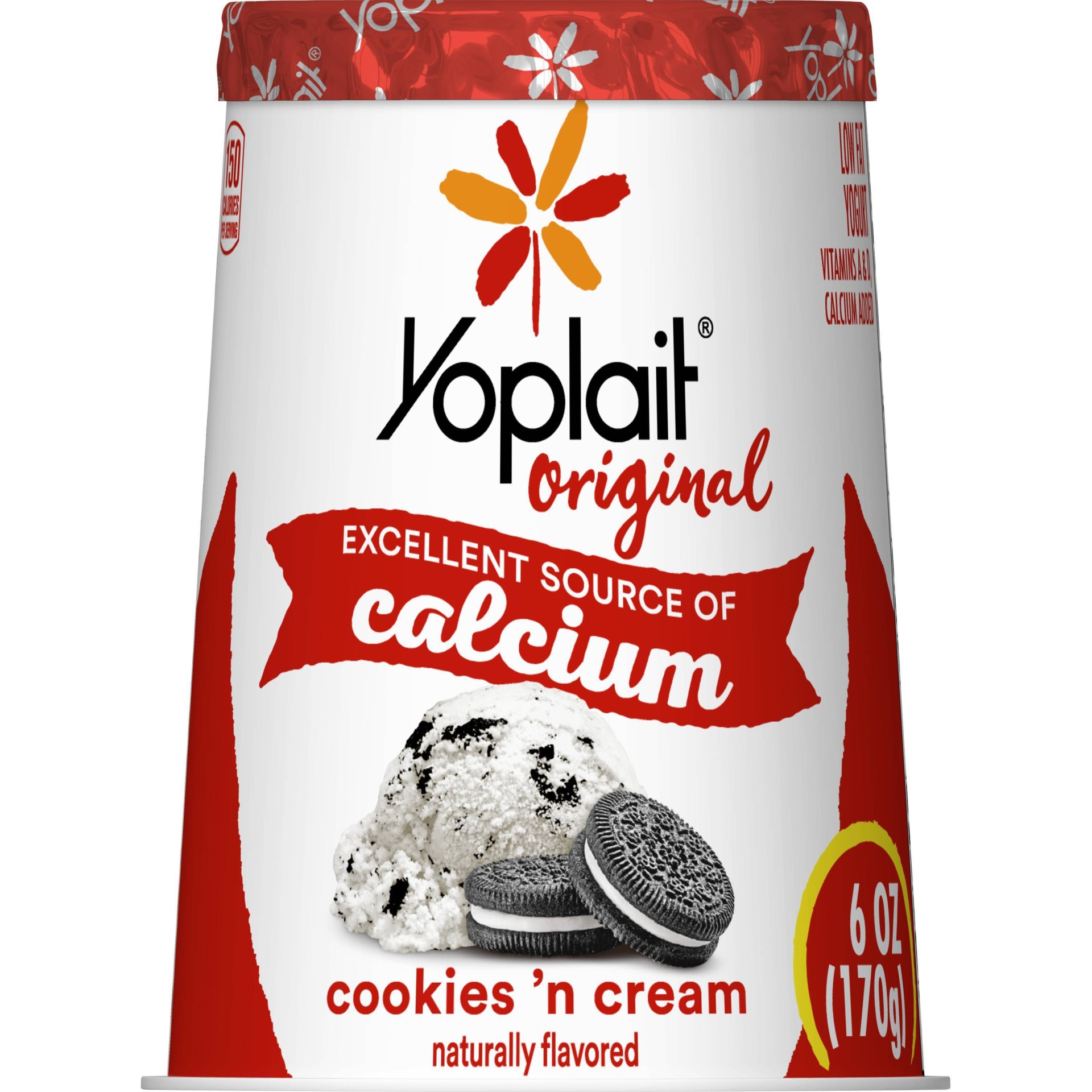 slide 1 of 10, Yoplait Original Cookies 'N Cream Yogurt, 6 oz